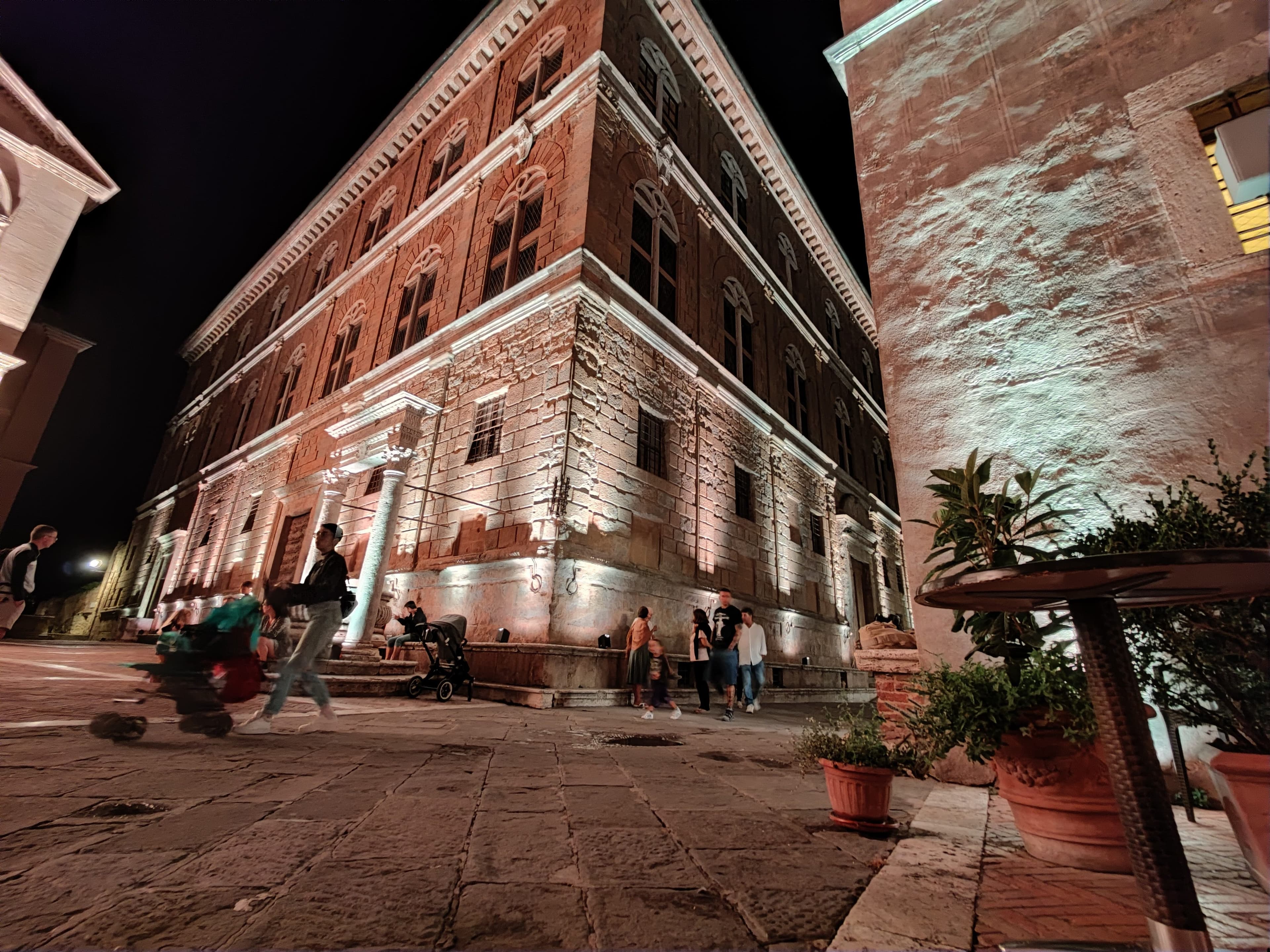 Pienza at night — UNESCO Renaissance hilltop city, Val d'Orcia