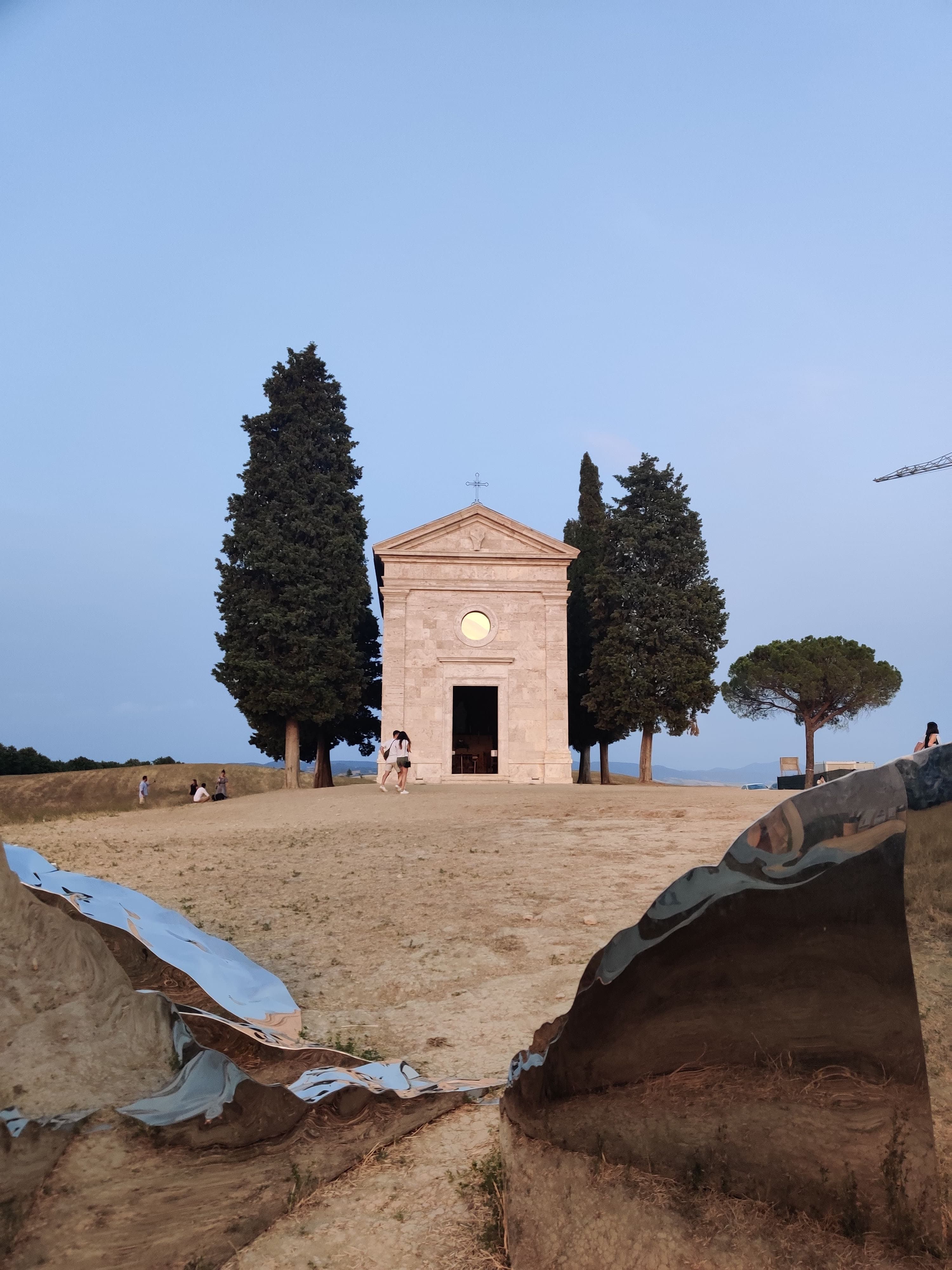Val d'Orcia landscape near Vitaleta chapel